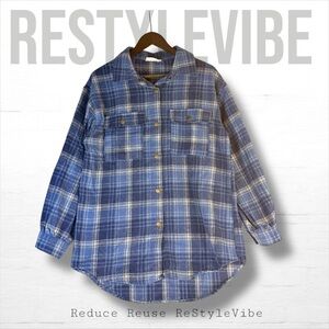 NINEXIS Women’s Size S Jacket Shirt Shacket Plaid Snap Front Closure